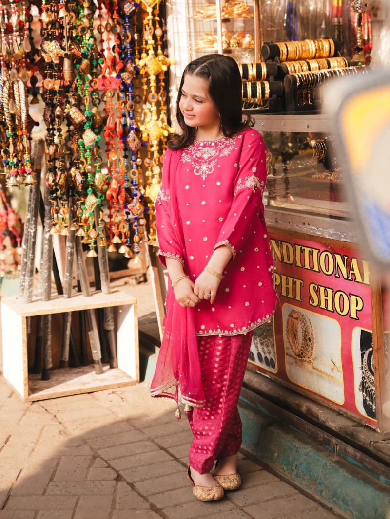 Embroidered Dobby Suit - EGTPLED6-50107-3P