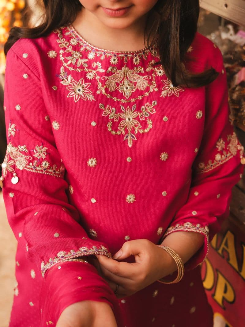 Embroidered Dobby Suit - EGTPLED6-50107-3P