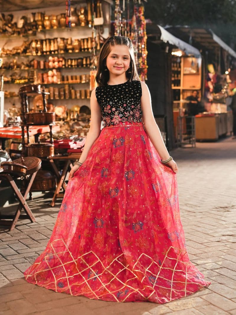 Embroidered Organza Lehenga Suit - EGTPLEP5-50051CL thumbnail