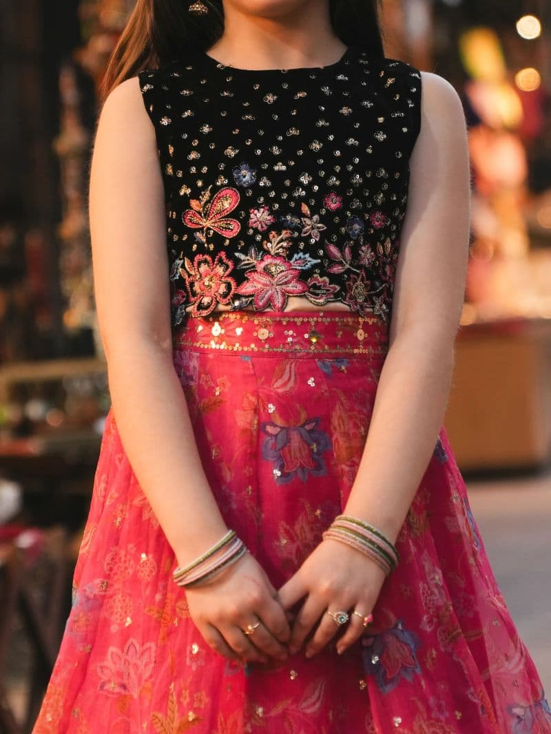 Embroidered Organza Lehenga Suit - EGTPLEP5-50051CL thumbnail