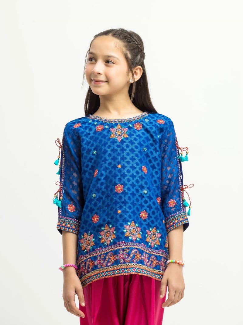 Embroidered Self Jacquard Co-Ord Set - EGTPLED5-50087ST thumbnail