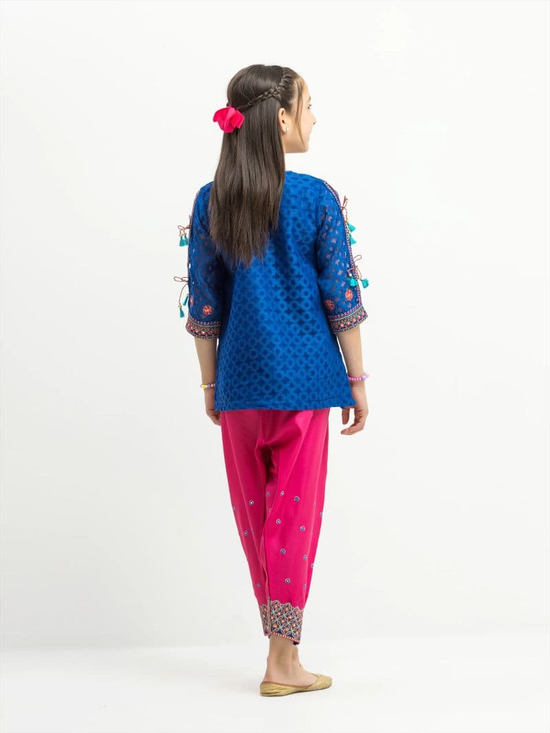 Embroidered Self Jacquard Co-Ord Set - EGTPLED5-50087ST thumbnail