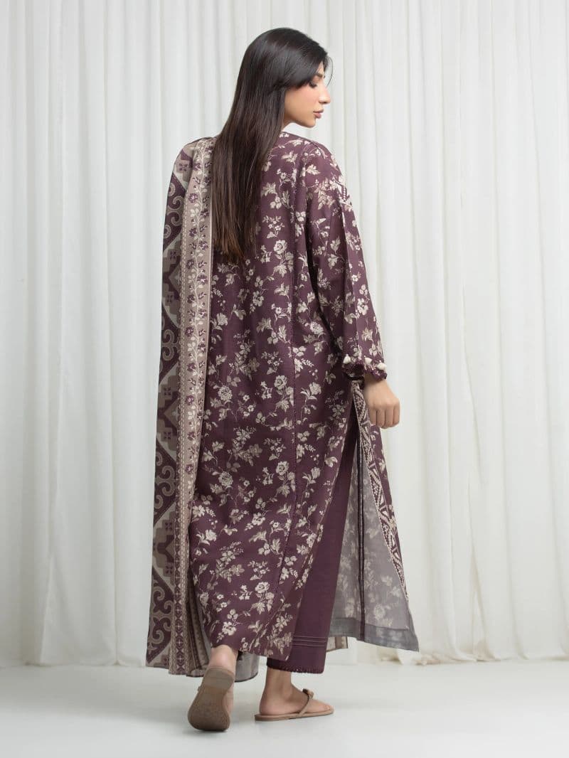 Printed Khaddar Suit - EWU6A3-37001-3P
