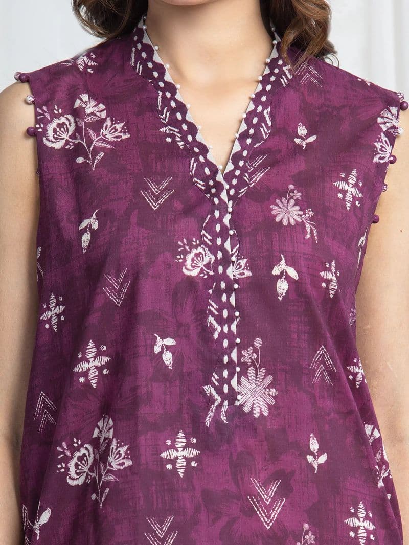 Printed Khaddar Suit - EWU6A3-37020-3P