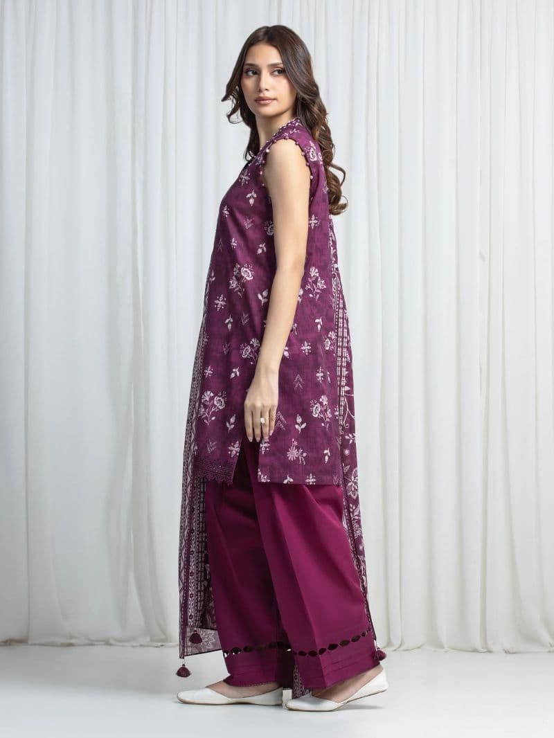 Printed Khaddar Suit - EWU6A3-37020-3P