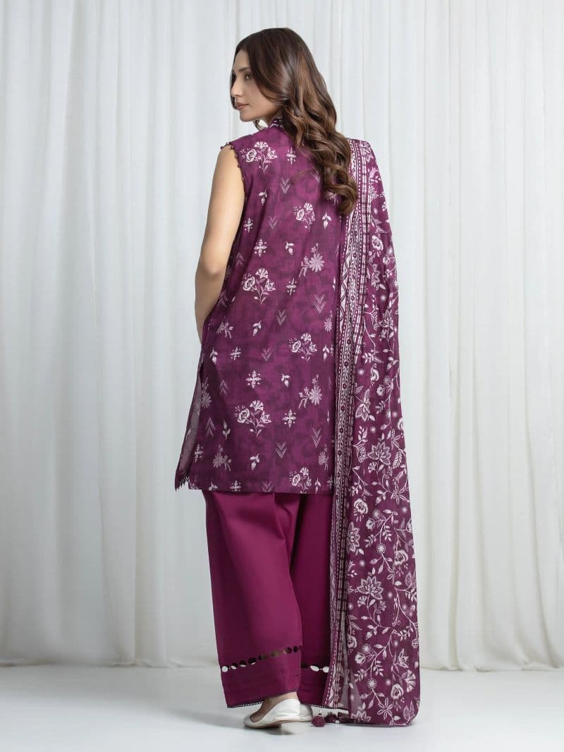 Printed Khaddar Suit - EWU6A3-37020-3P