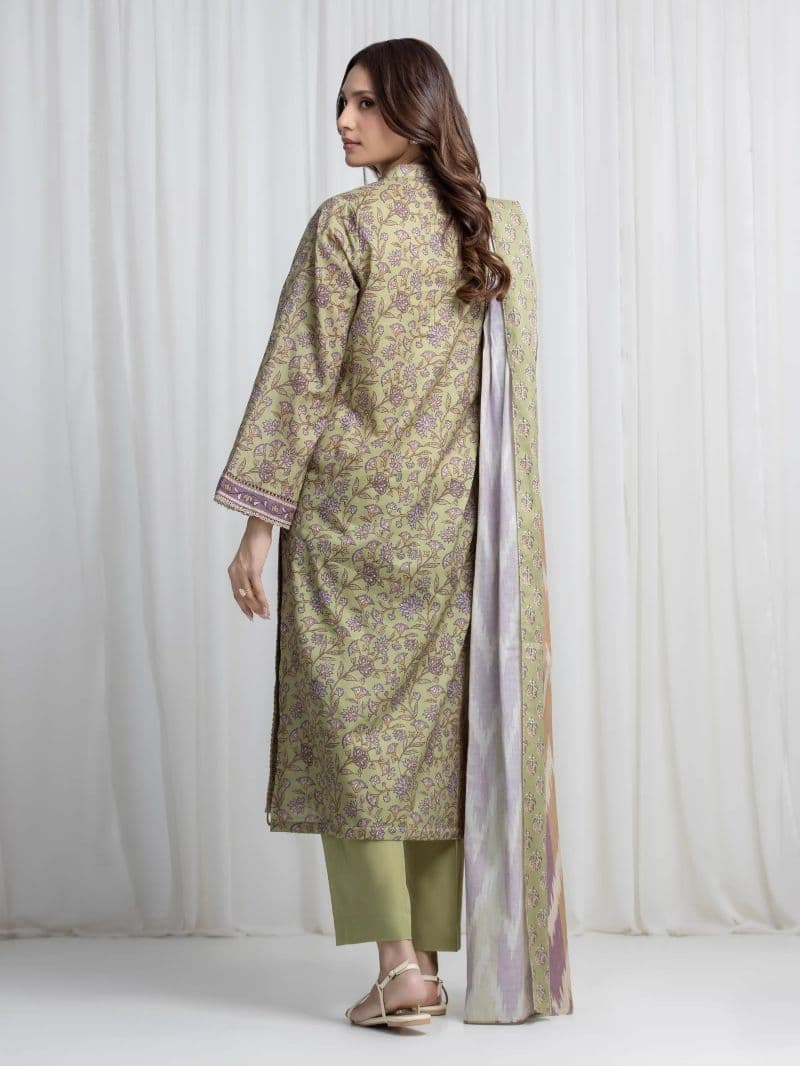 Printed Khaddar Suit - EWU6A3-37016-3P