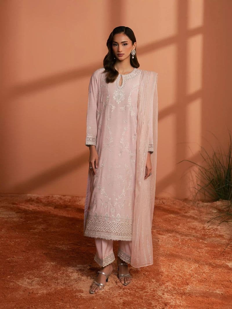 Embroidered Karandi Suit - EWU6V22-32092-3P
