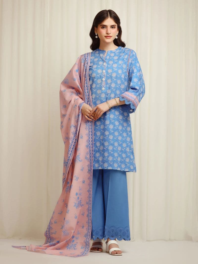 Printed Lawn Suit - EWU6A1-36615-3P