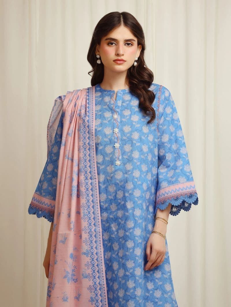 Printed Lawn Suit - EWU6A1-36615-3P