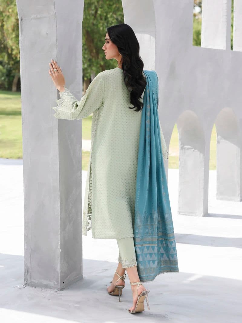 Embroidered Jacquard Suit - EWU6V3-33462-3P