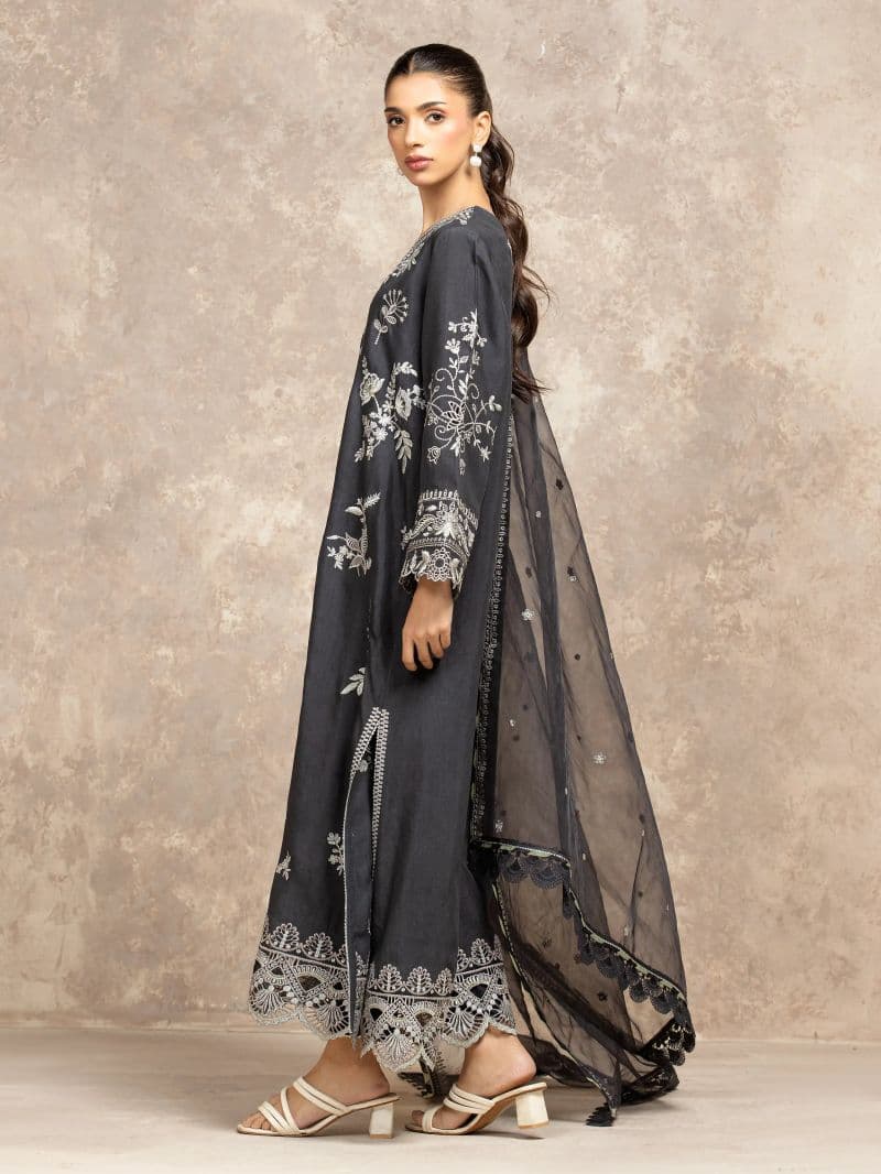 Embroidered Viscose Suit - EWU5V19-32047-3P