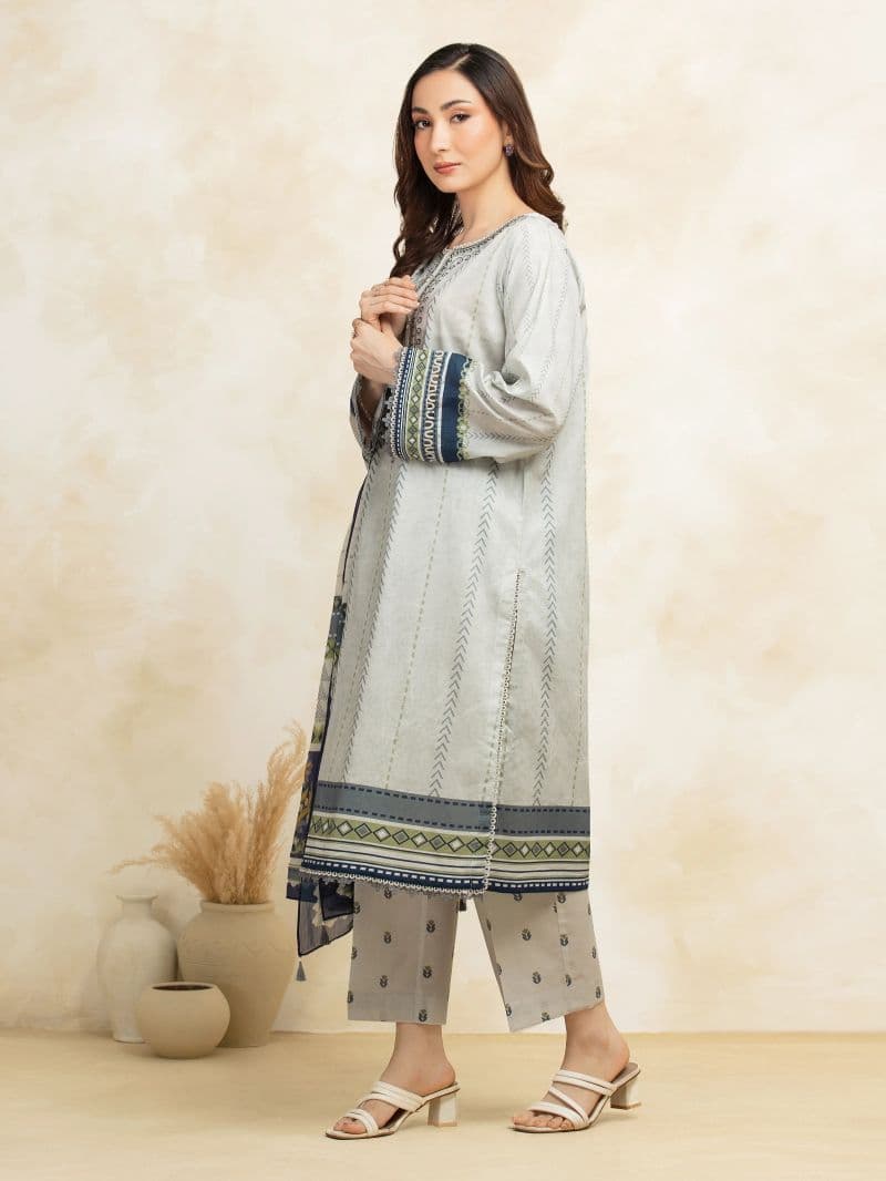 Embroidered Lawn  Shirt - EWU5V1-31320S