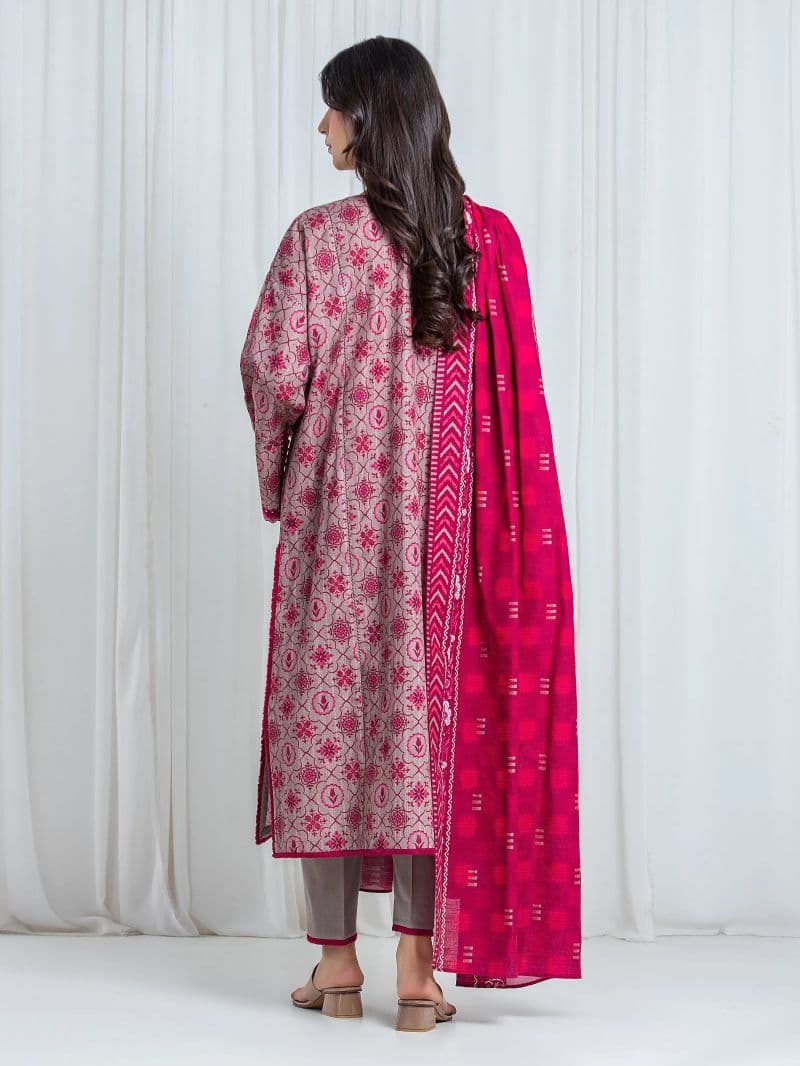 Printed Khaddar Suit - EWU6A3-37067-3P