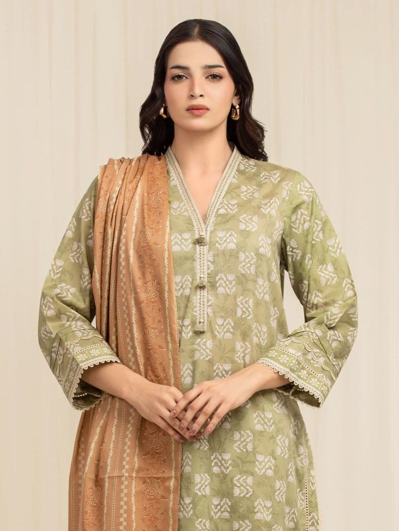 Printed Lawn Suit - EWU6A1-36604-3P