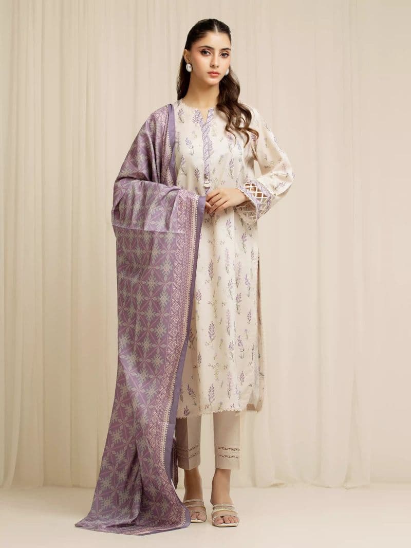 Printed Lawn Suit - EWU6A1-36598-3P