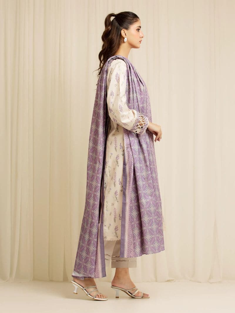 Printed Lawn Suit - EWU6A1-36598-3P