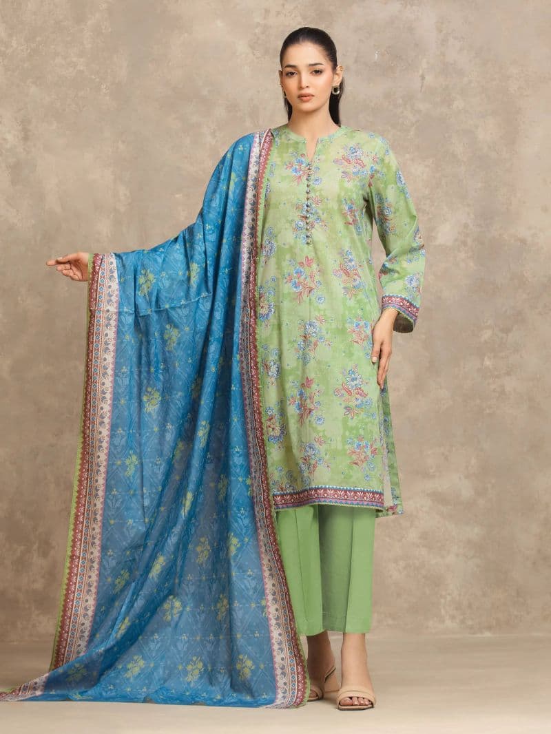 Printed Lawn Suit - EWU6A1-36545-3P