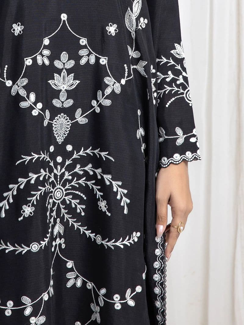 Embroidered Viscose Suit - EWU6V19-34017-3P