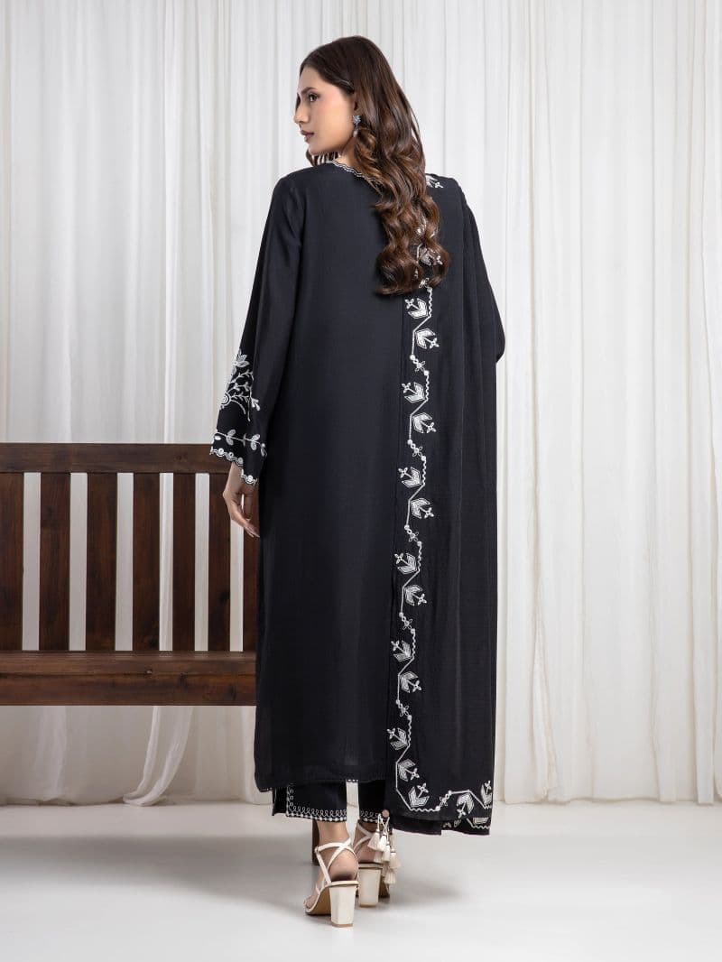 Embroidered Viscose Suit - EWU6V19-34017-3P