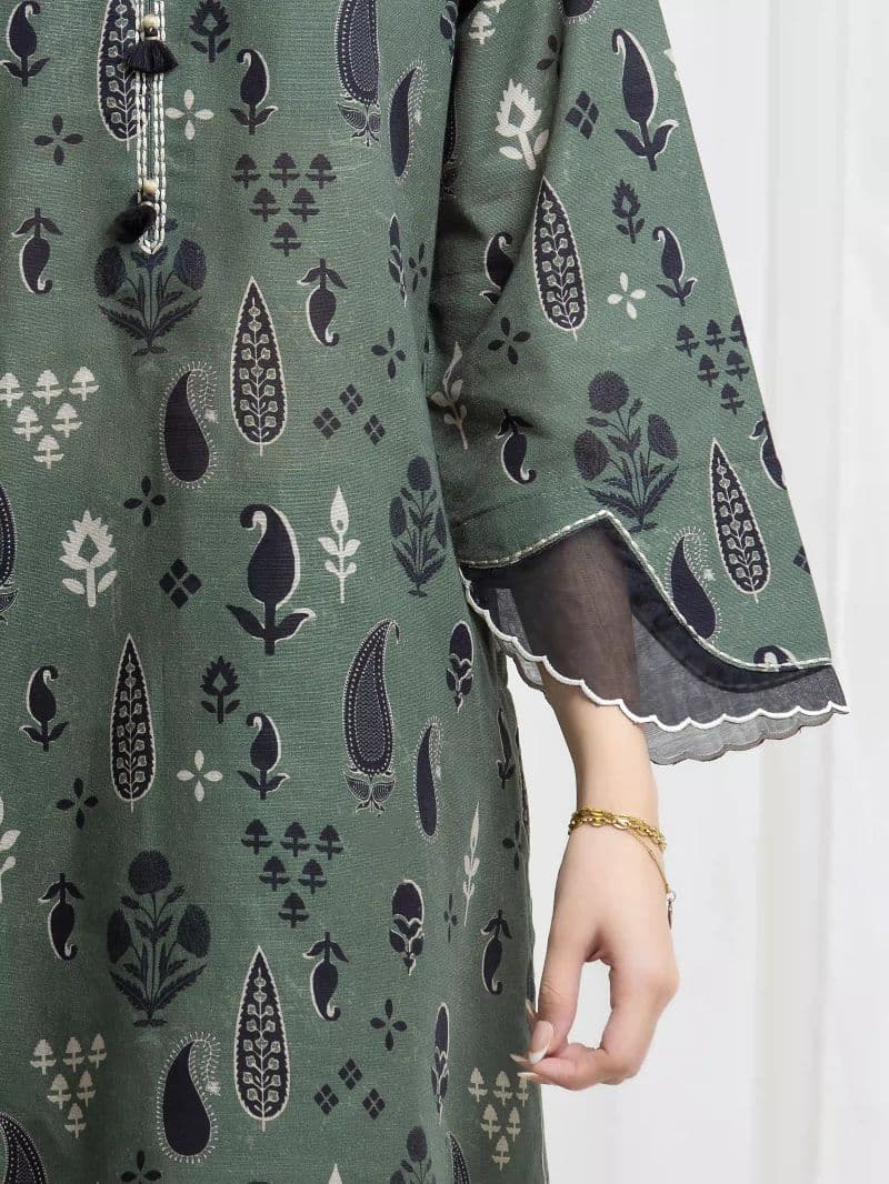 Printed Khaddar Suit - EWU6A3-37098-3P