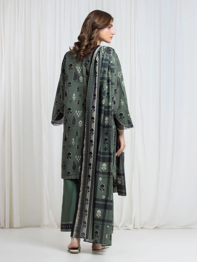 Printed Khaddar Suit - EWU6A3-37098-3P