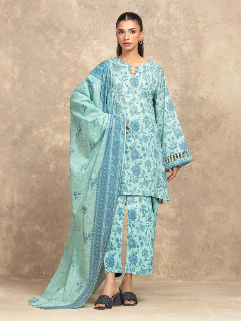 Printed Lawn Suit - EWU6A1-36505-3P