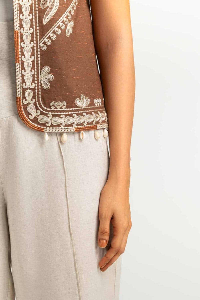 Karandi Embroidered Waistcoat thumbnail