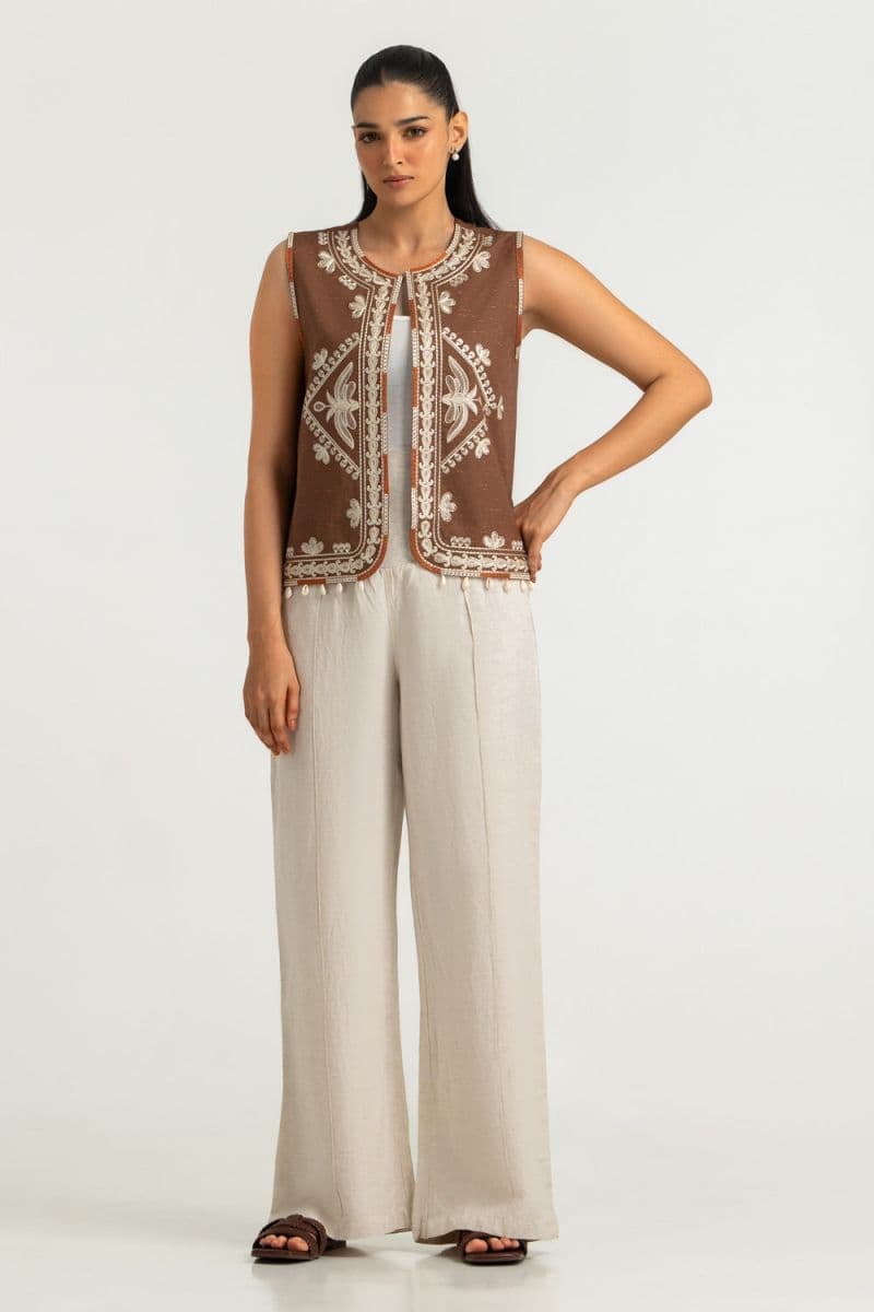 Karandi Embroidered Waistcoat thumbnail
