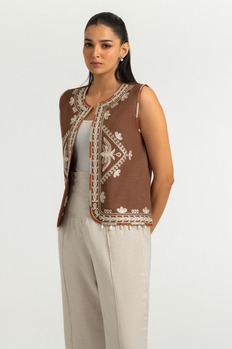 Karandi Embroidered Waistcoat thumbnail