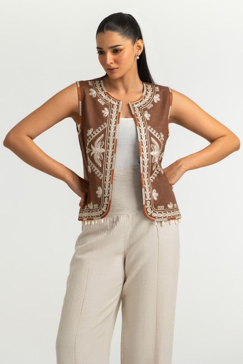 Karandi Embroidered Waistcoat thumbnail