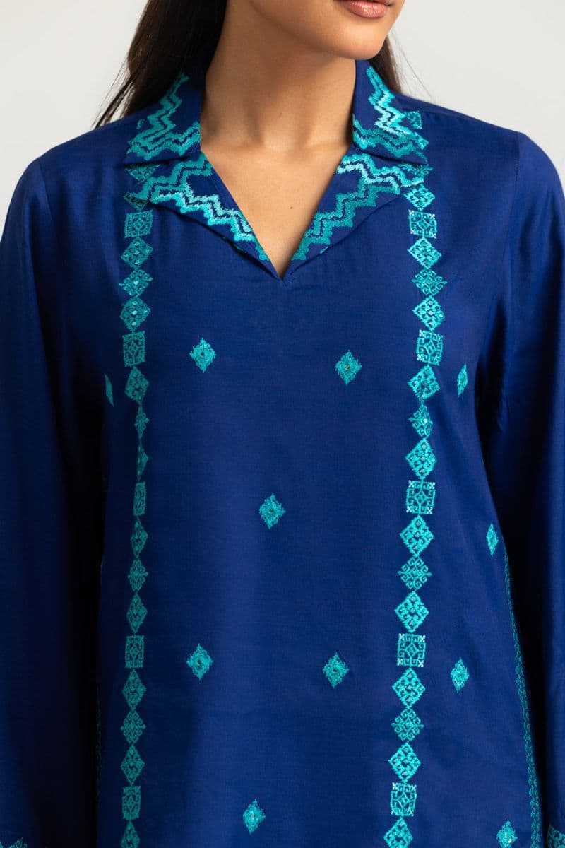 Viscose Rawsilk Embroidered Shirt thumbnail