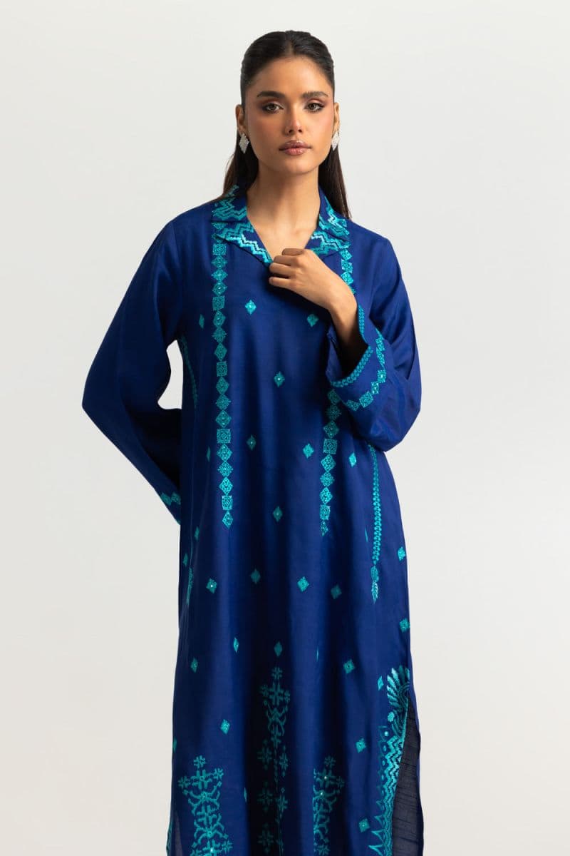 Viscose Rawsilk Embroidered Shirt thumbnail