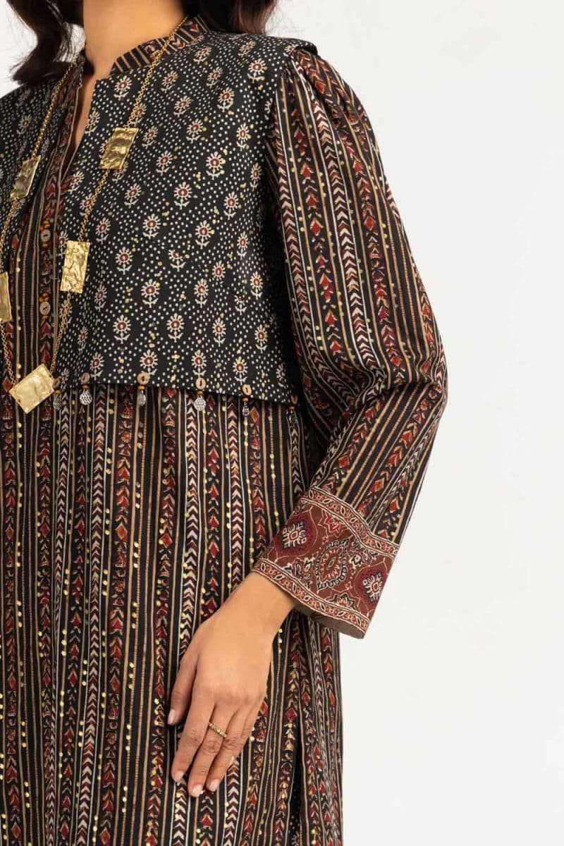 Cambric Foil Printed Waistcoat thumbnail