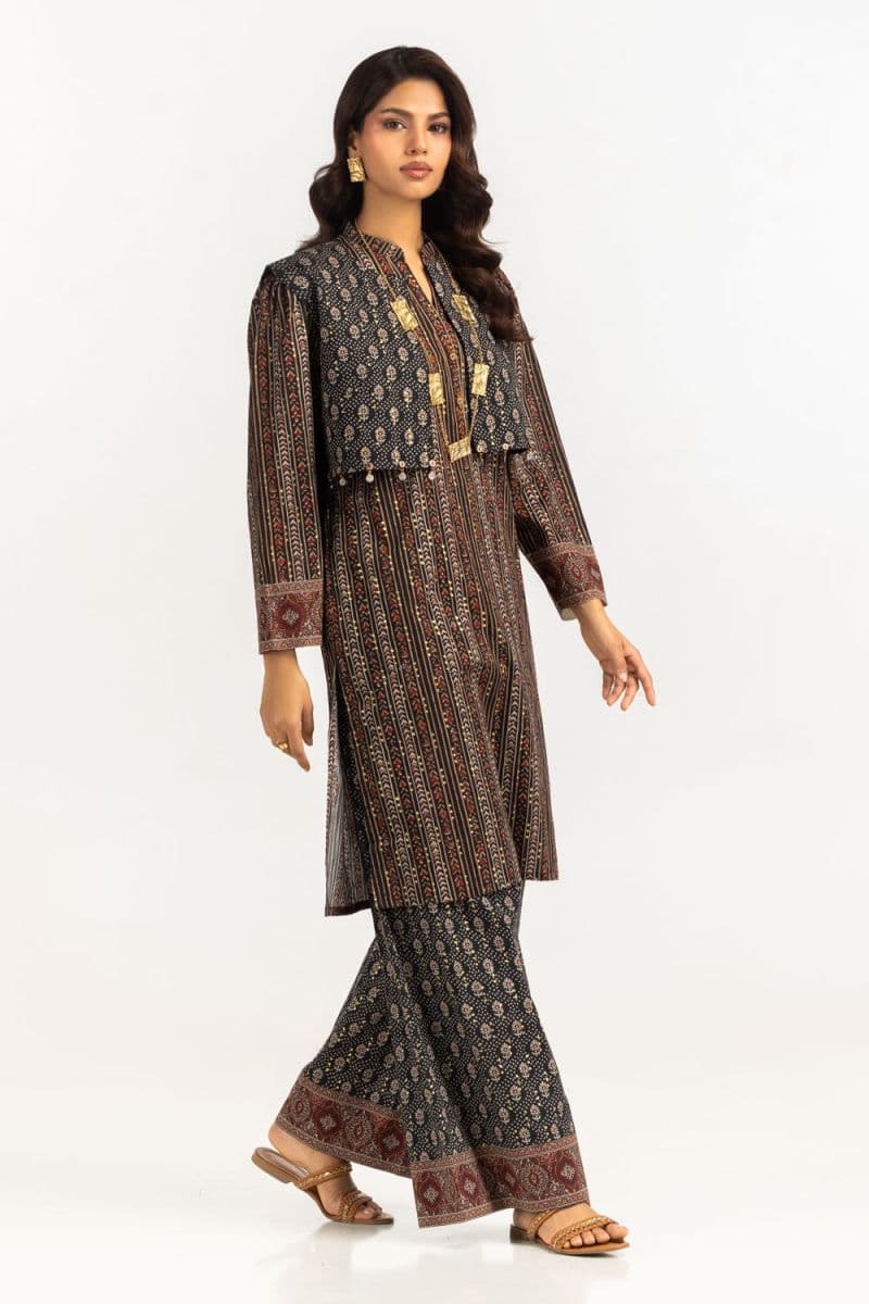 Cambric Foil Printed Waistcoat thumbnail