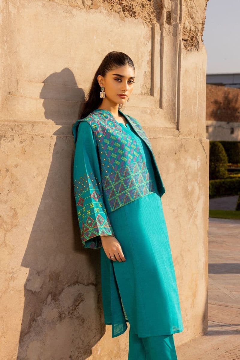 Khaddar Embroidered Crop Jacket thumbnail