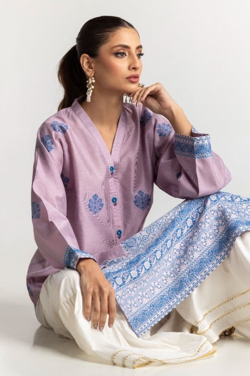Dyed Khadi Jacquard Shirt