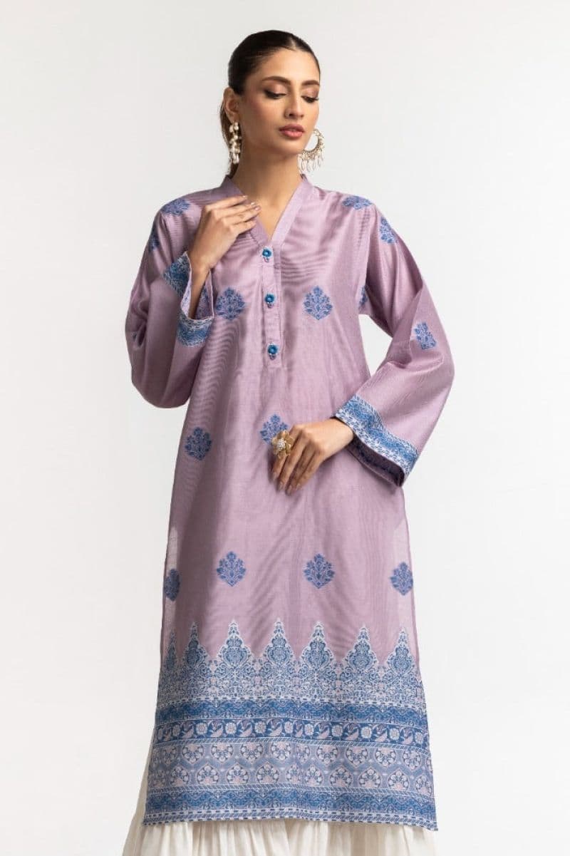 Dyed Khadi Jacquard Shirt