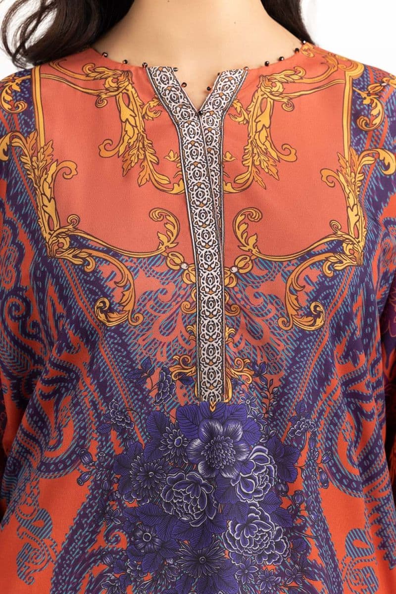 Luxury Pret Digital Printed Embelished Shirt thumbnail