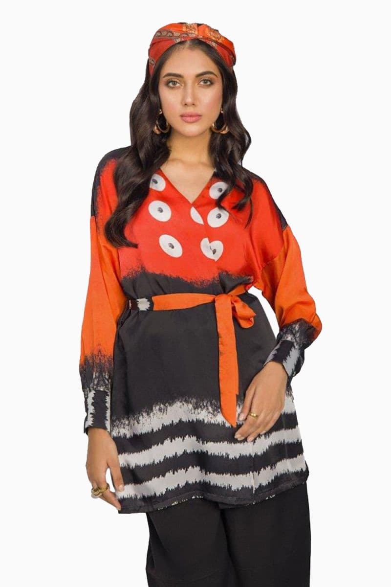 Charmeuse Silk Digital Printed Shirt thumbnail