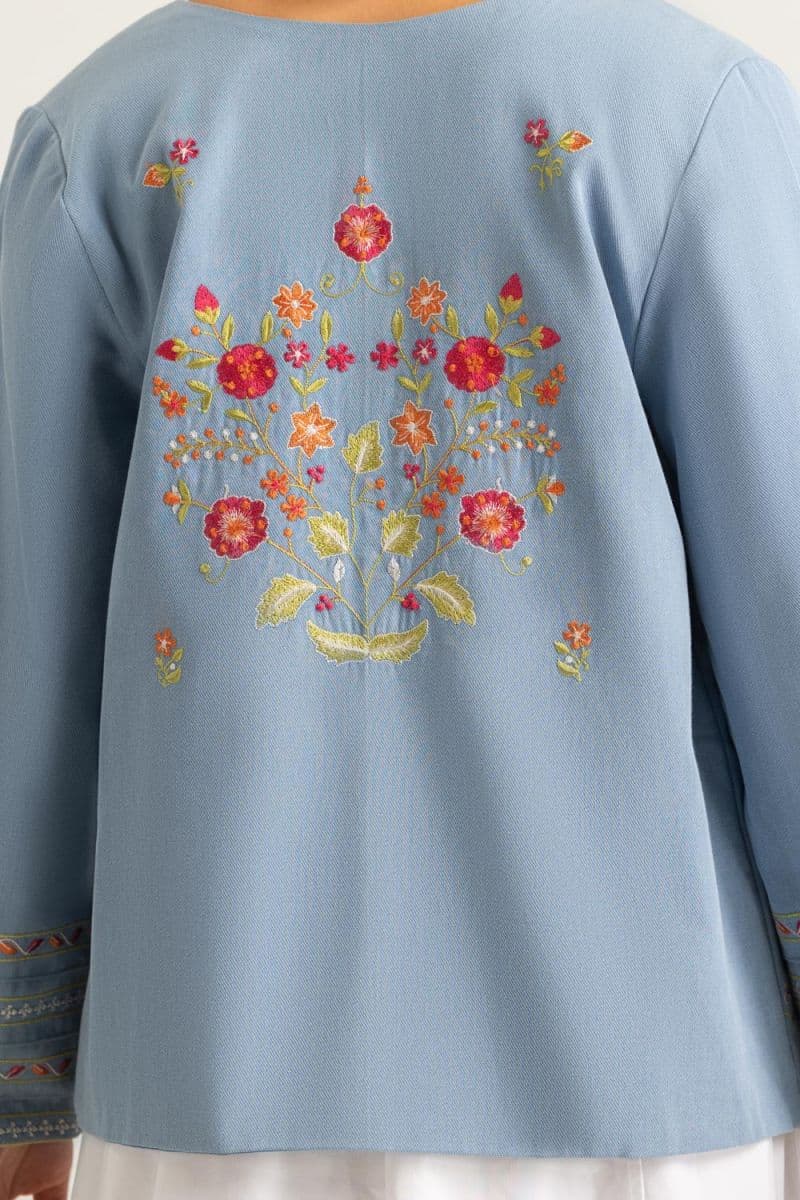 Denim Embroidered Waistcoat thumbnail