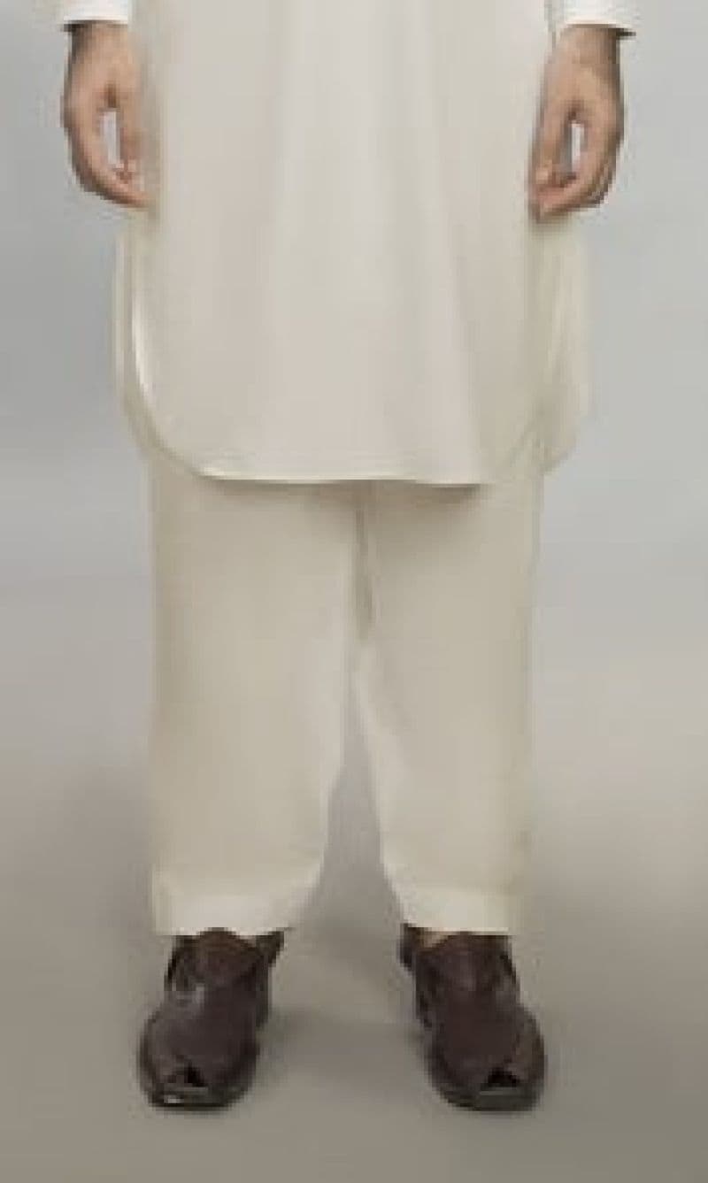 Off White Basic Shalwar