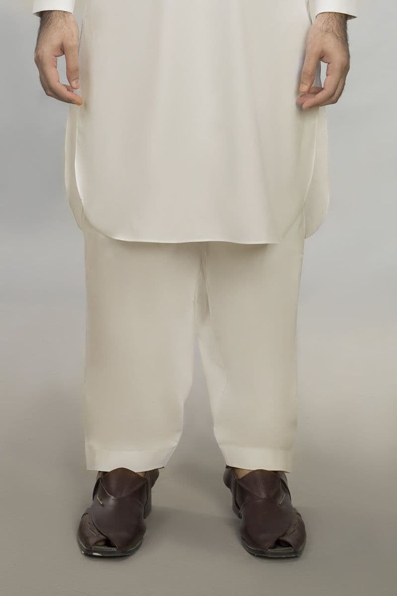 Off White Basic Shalwar