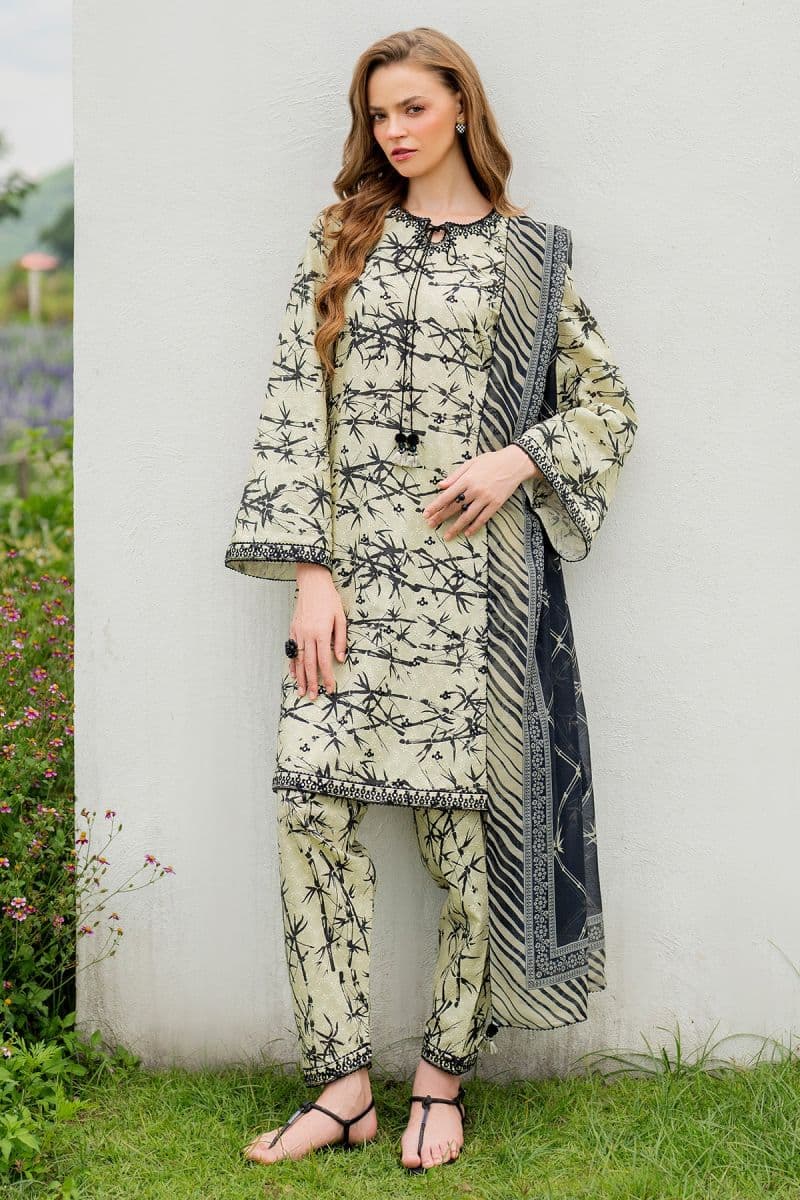 Embroidered Cotton Silk Ready-to-Wear Suit