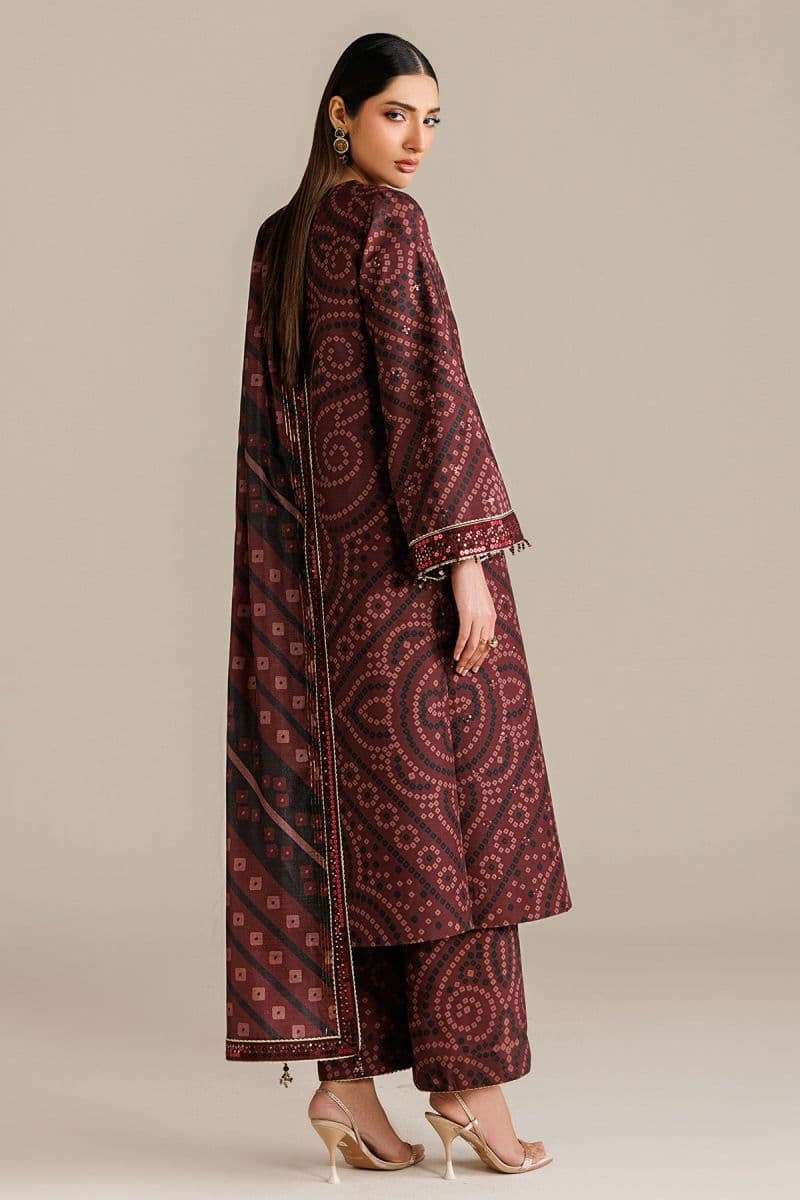 EMBROIDERED RAW SILK UR-7079