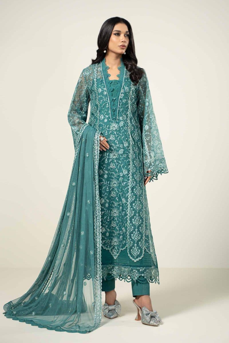 Embroidered Organza Fabric (2Pcs) | LF-714 thumbnail
