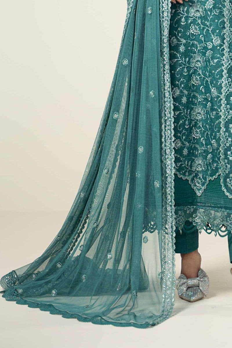 Embroidered Organza Fabric (2Pcs) | LF-714 thumbnail