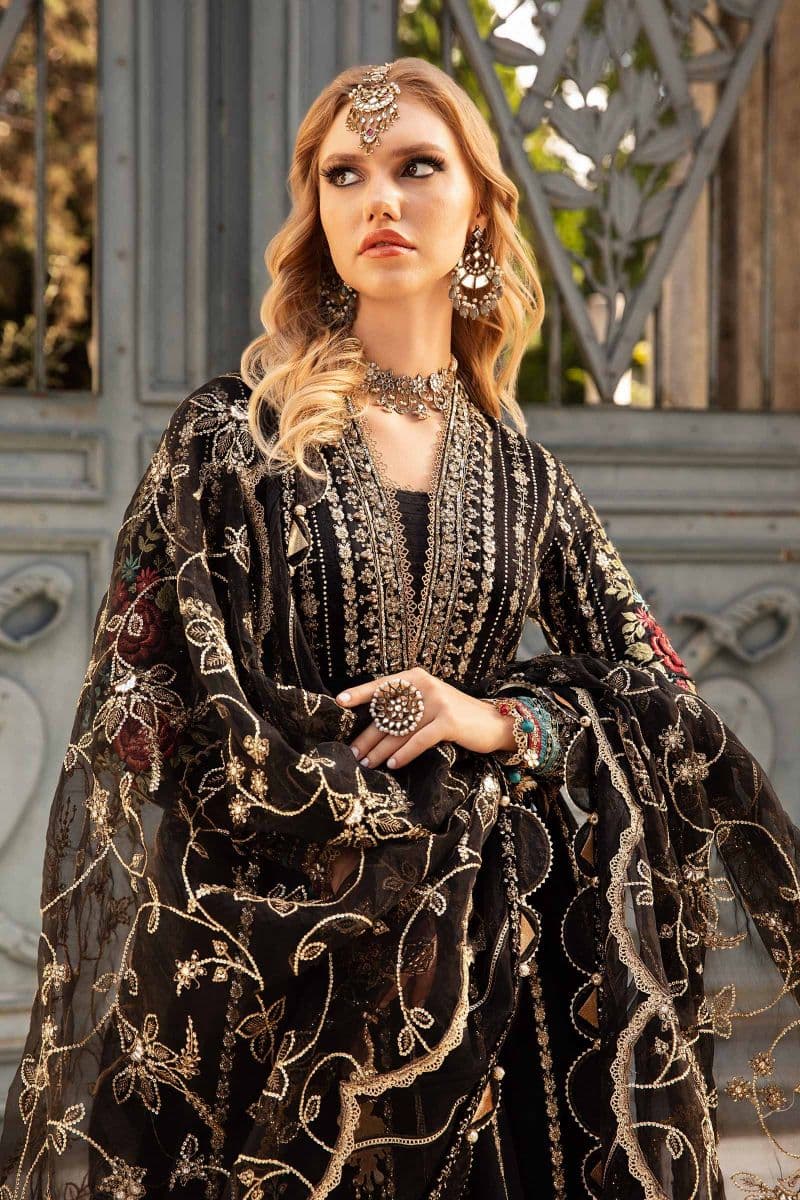 Unstitched Embroidered Cotton Satin Suit | CST-806 thumbnail