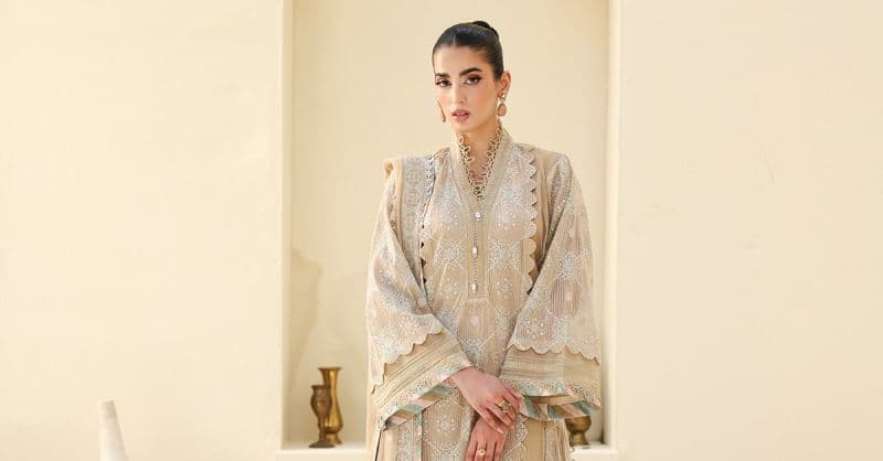 Embroidered Net Fabric (2Pcs) | LF-801