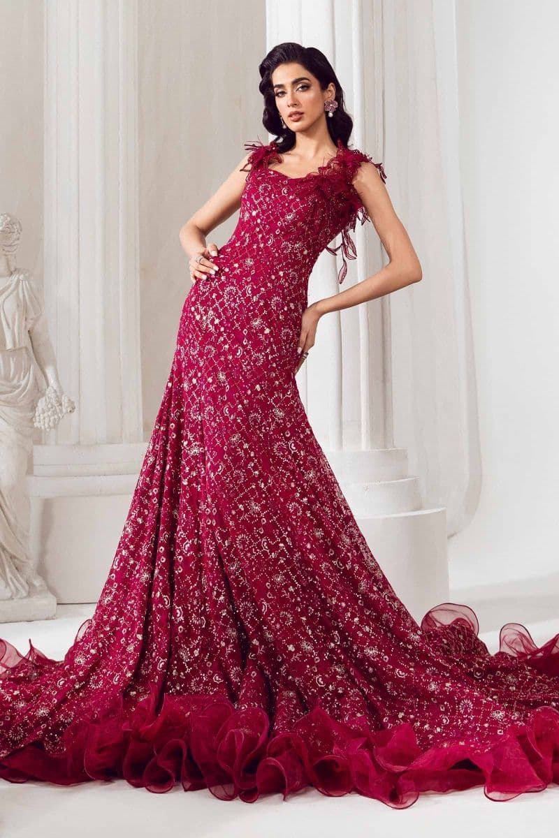 Embroidered Poly Net Fabric (2Pcs) | LF-705 thumbnail
